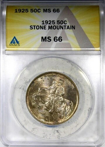 1925年 ストーンマウンテン記念ハーフドル ANACS MS66 トーンカラー｜WORLD RESOURCE【KING店】