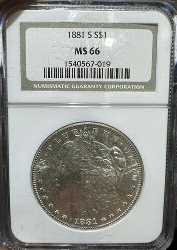 1881年 S モルガン銀貨 NGC MS-66|WORLD RESOURCE【KING店】