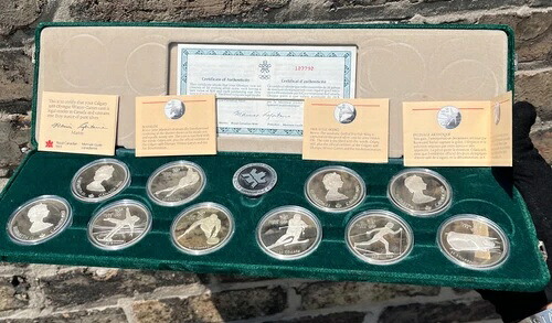1988年 カナダ王立造幣局 20ドル銀貨 オリンピック記念 10枚セット COA付き｜WORLD RESOURCE【KING店】