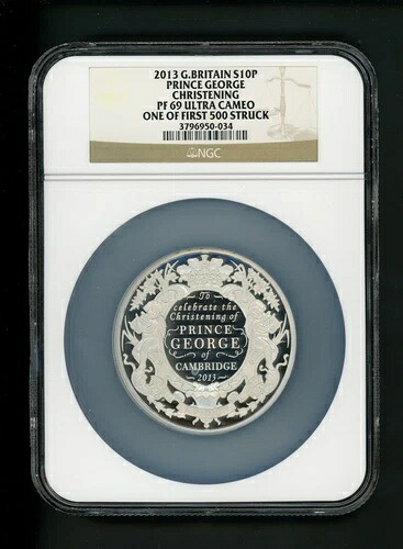 イギリス 2013 10ペンス シルバー 5オンス プリンスジョージ洗礼式 NGC PF69 ウルトラキャメロン｜WORLD RESOURCE【KING店】