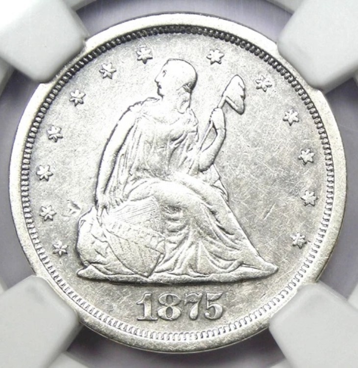 1875-S 20 セント硬貨 20C - NGC AU 認定詳細 - 希少なタイプのコイン!|WORLD RESOURCE【KING店】