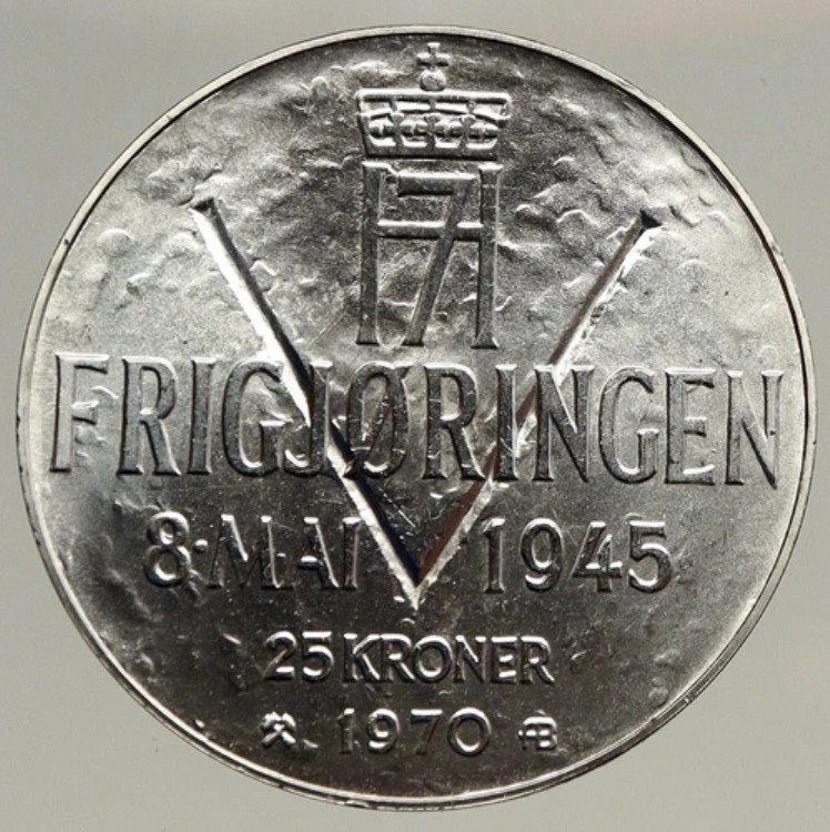 1970 ノルウェー国王 オラフ 5 世 ホーコン 7 世 ノルウェー 25 KR シルバー 25 クローナ コイン i93440|WORLD RESOURCE【KING店】