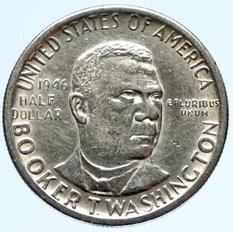 1946年 P・ブッカー・T・ワシントン記念銀貨 50セント ハーフドル硬貨 i97415｜WORLD RESOURCE【KING店】 177,650円