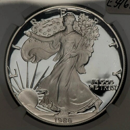 1986-S 1オンス シルバー アメリカンイーグル - NGC PF 70 ウルトラカメオ - SKU-E3462｜WORLD RESOURCE【KING店】