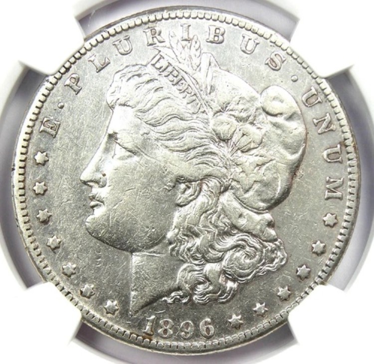 1896-S モーガン シルバー ダラー $1 - 認定 NGC XF 詳細 (EF) - 希少な日付コイン!