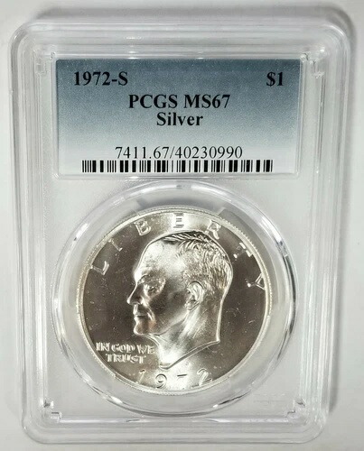 (10) 1972-S シルバー アイゼンハワー ドル PCGS MS-67 10枚セット アイテム #5
