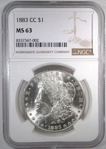 1883年CC銀モルガンドルNGC MS63コインAR635 174,350円