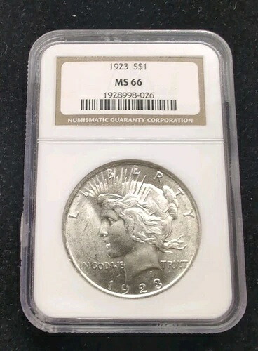 1923年 ピースシルバードル 1ドル NGC MS 66 #4474