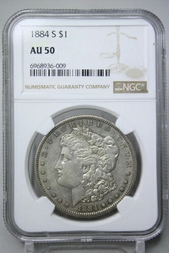 1884-S 1ドル銀モルガンドル NGC AU50 #6009