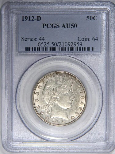1912-D ハーフ ドル ~ PCGS AU50 ~ 適正価格! 174,350円