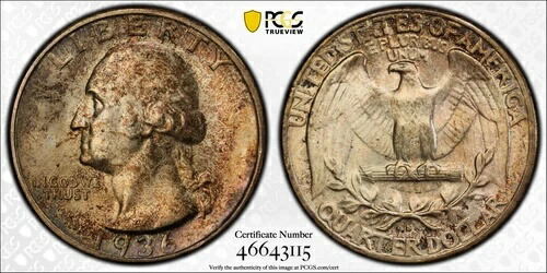 1936-S ワシントン クォーター PCGS MS66