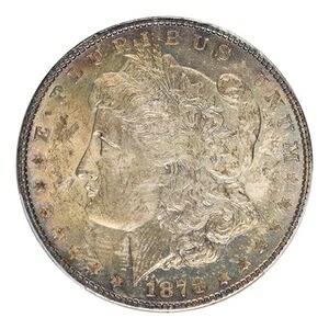 1878年モルガン・ダラー PCGS MS-63 7TF、裏面は1879年｜WORLD RESOURCE【KING店】