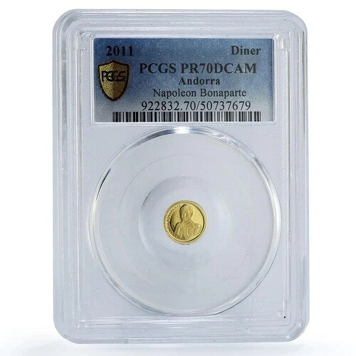 アンドラ 1 ダイナー ナポレオン・ボナパルト 歴史 政治 PR70 PCGS 金貨 2011｜WORLD RESOURCE【KING店】