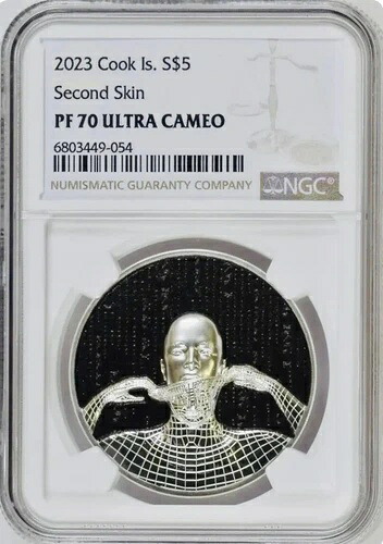 2023年 セカンドスキン 5ドル クック諸島 .999 1オンス シルバー NGC PF70 ウルトラカメオ｜WORLD RESOURCE【KING店】