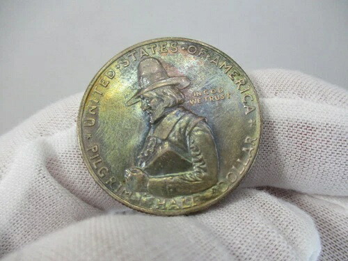 1920年 D ピルグリム シルバー ハーフドル、記念品、三百周年記念、1920-D トーン未開封｜WORLD RESOURCE【KING店】