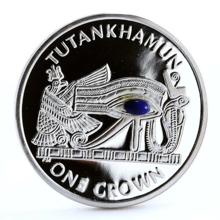 マン島 1クラウン ツタンカーメンの宝物 オシリスの目 プルーフ銀貨 2008年