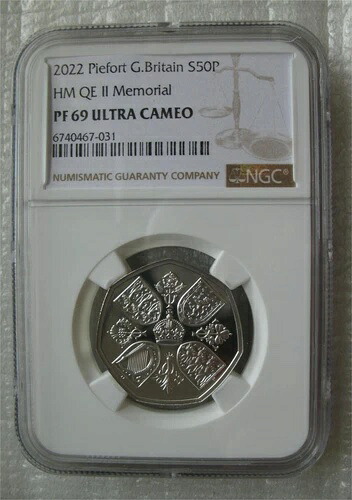 イギリス 2022年 50ペンス シルバー ピエフォート エリザベス2世記念 NGC PF69｜WORLD RESOURCE【KING店】