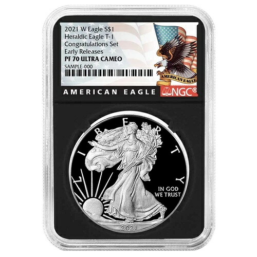 2021-W プルーフ $1 タイプ 1 アメリカン シルバー イーグル コングラテーション セット NGC PF70UC E...｜WORLD RESOURCE【KING店】