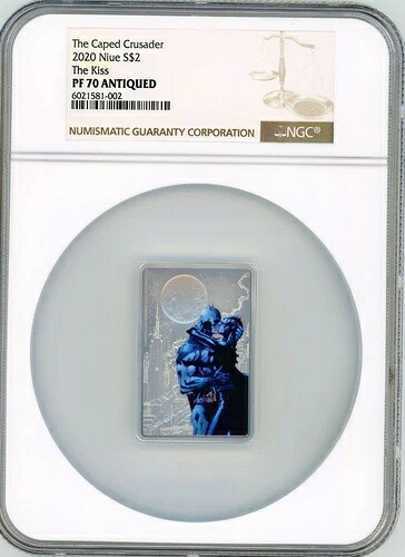 ケープド・クルセイダー・キス 2020年 ニウエ 1オンス 銀貨 2ドル バットマン DCコミックス NGC PF70｜WORLD RESOURCE【KING店】