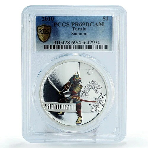 ツバル 1ドル グレートウォリアーズ サムライ ソードマン PR69 PCGS 銀貨 2010年｜WORLD RESOURCE【KING店】