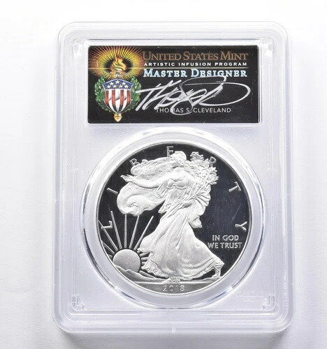 PR70 2018-W アメリカン シルバー イーグル クリーブランド サイン入り FUN Show FDOI PCGS *3016｜WORLD RESOURCE【KING店】