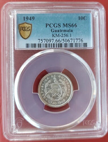 グアテマラ シルバー 10センタボ UNC コイン 1949年 KM#256.1 PCGS MS66 トップポップ ??｜WORLD RESOURCE【KING店】 101,750円