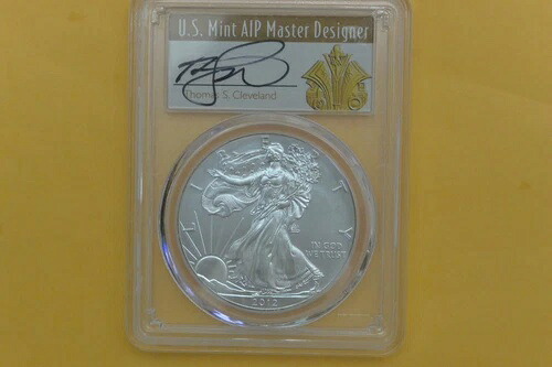 2012-W $1 バーニッシュド シルバー イーグル SP70 PCGS トーマス クリーブランド アールデコ (スポット)｜WORLD RESOURCE【KING店】
