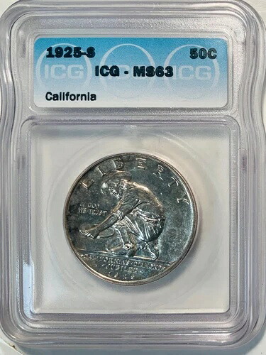 1925S カリフォルニア ハーフダラー 50セント ICG MS63｜WORLD RESOURCE【KING店】 101,200円