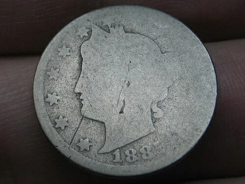 1885年製 リバティヘッド V ニッケル 5セント硬貨 - 状態良好