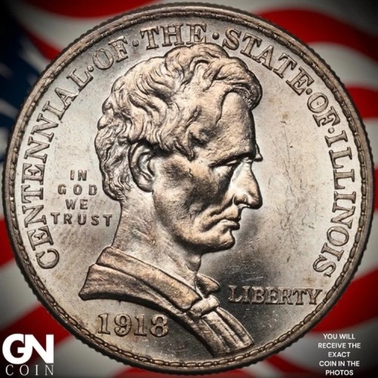 1918年 イリノイ州 リンカーン記念ハーフドル A8754｜WORLD RESOURCE【KING店】