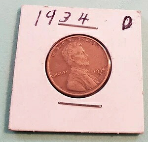 希少な1934年Dミントウィートバックペニー、素晴らしい色合いの濃い赤｜WORLD RESOURCE【KING店】