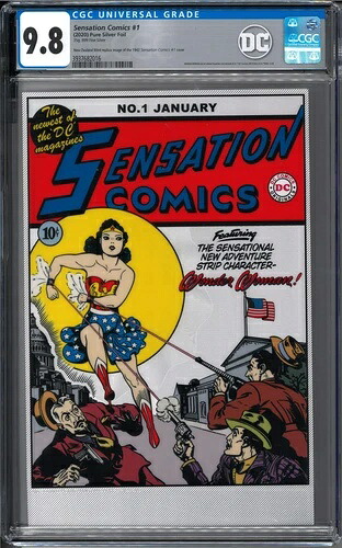 2020年 ニュージーランド造幣局 - センセーションコミックス #1 カバー 35g 純銀箔 - CGC 9.8
