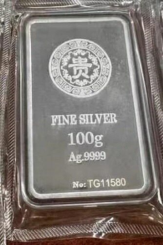 中国 100g (100 グラム) 純銀バー / メダル - ??