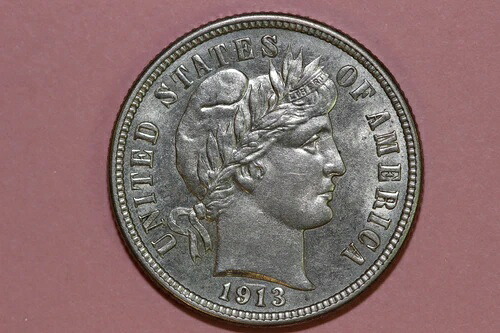 1913-P ミントステート バーバーまたはリバティヘッド シルバーダイム (BDX1010)