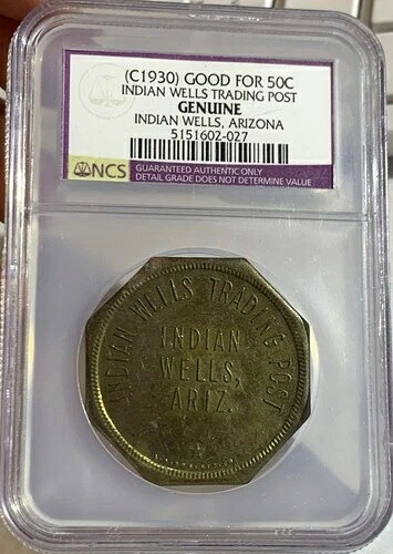 1930年 50セント インディアンウェルズ・トレーディングポスト NGC鑑定済み