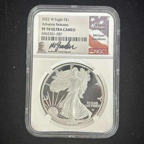 2022-W シルバーイーグル NGC PF70 AR-Gaudioso サイン入り 107,800円