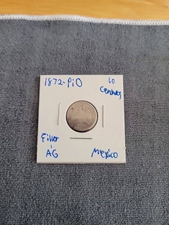 1872年-Pi O メキシコ 10センターボ、フィラー - AGコンディション！キーデート！16kミント！ 107,800円
