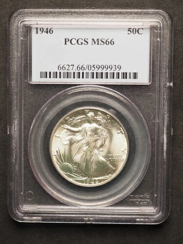 1946年 *P* ウォーキング リバティ ハーフ ドル PCGS MS66 **NICE** 送料無料 G1740