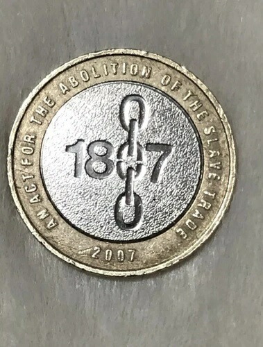 希少な1807年奴隷制度廃止2ポンド貨幣（造幣局の誤りあり）、2ポンド奴隷貿易貨幣 93,170円