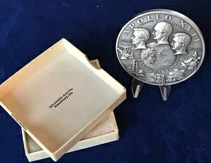 アポロ17号 0.999 純銀メダリオン 箱付き Medallic Art Co. 2-1/2インチ