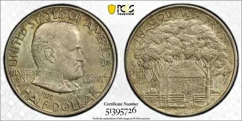 1922年グラント記念銀貨ハーフドル - PCGS GS MS63 - 素晴らしい！5726
