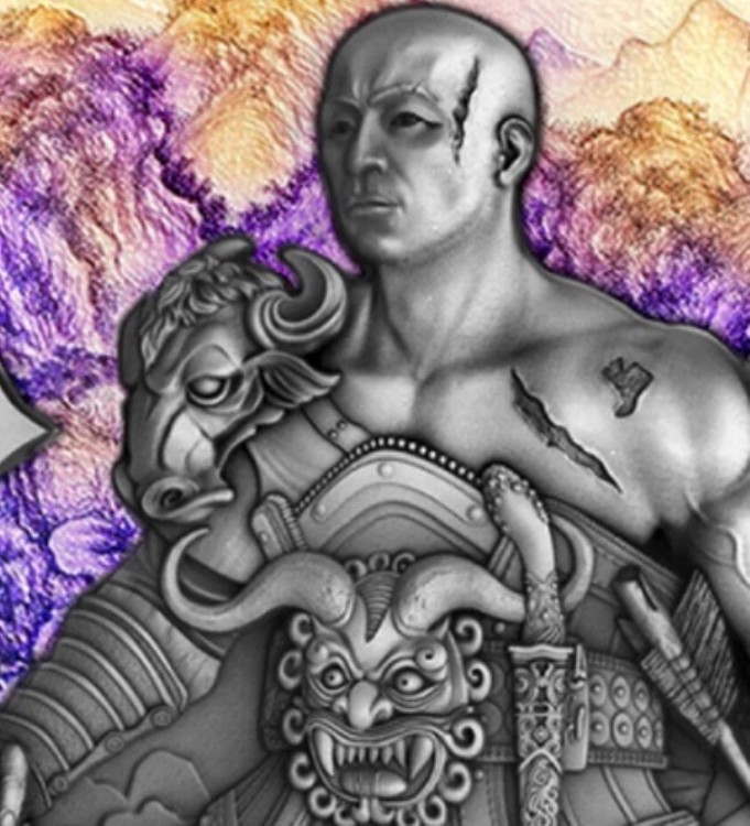 2021年 ディアン・ウェイ ニウエ 古代中国の戦士 3オンス .999 銀貨