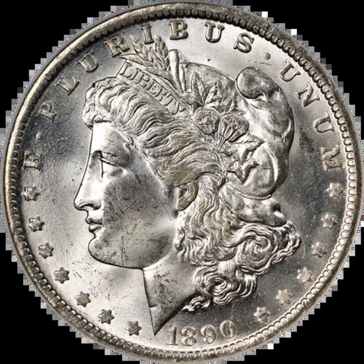 1890-O モルガン銀貨 NGC MS63 ブラストホワイト グレートアイアピール