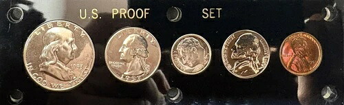 1953 年米国造幣局プルーフ セット (黒のキャピタル プラスチック ホルダー入り) ~ 非常に素晴らしい!