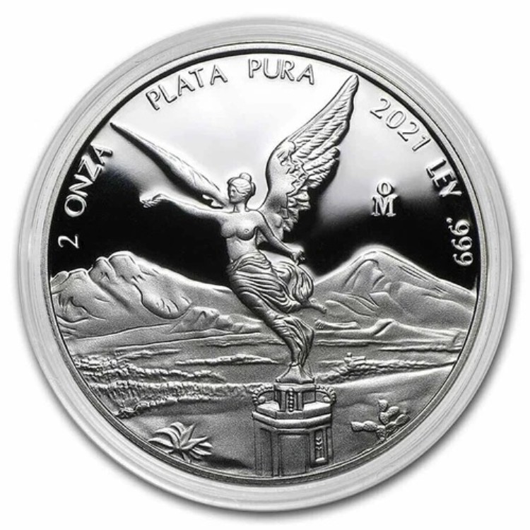 2021年 メキシコ リベルタッド 2オンス プルーフ メキシコ銀貨 ひび割れカプセル - トーン加工 107,690円