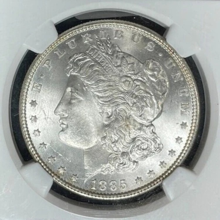 1885年 モーガン銀貨 ~ NGC MS 65 ~美しいコイン~ REF#19-008