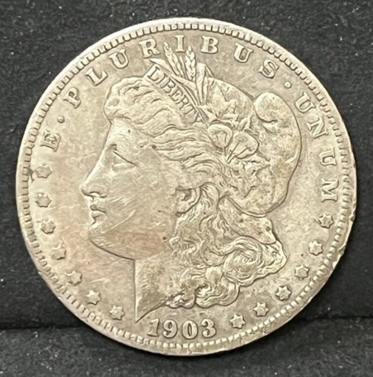 1903年 S モーガン銀貨 1ドル 優良グレード VF 非常に良好、キーデート
