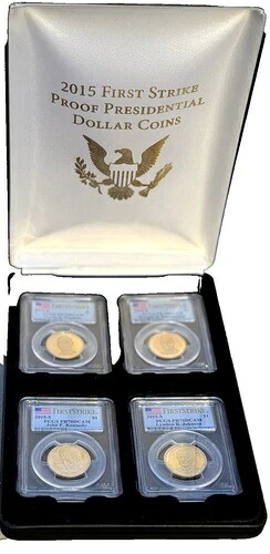 2015年 Sプルーフ大統領記念1ドル硬貨セット PCGS PR70DCAM ファーストストライク