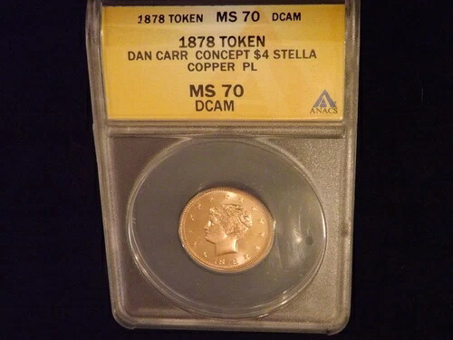 1878年製 $4 ステラ ダン・カー コンセプト ANACS MS 70