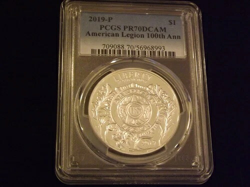 2019-P $1 アメリカンレギオン 100周年 PCGS PR 70